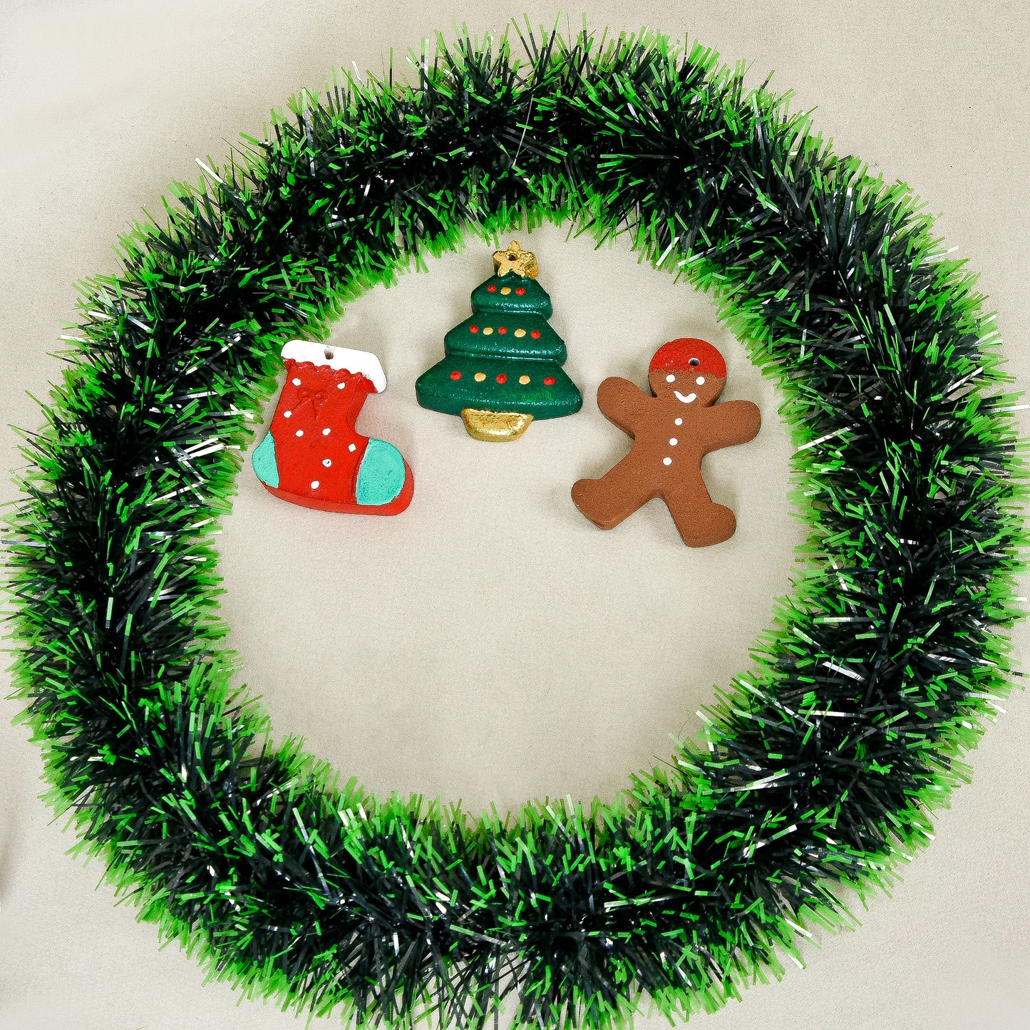 Multi Christmas Ornaments Set of 3