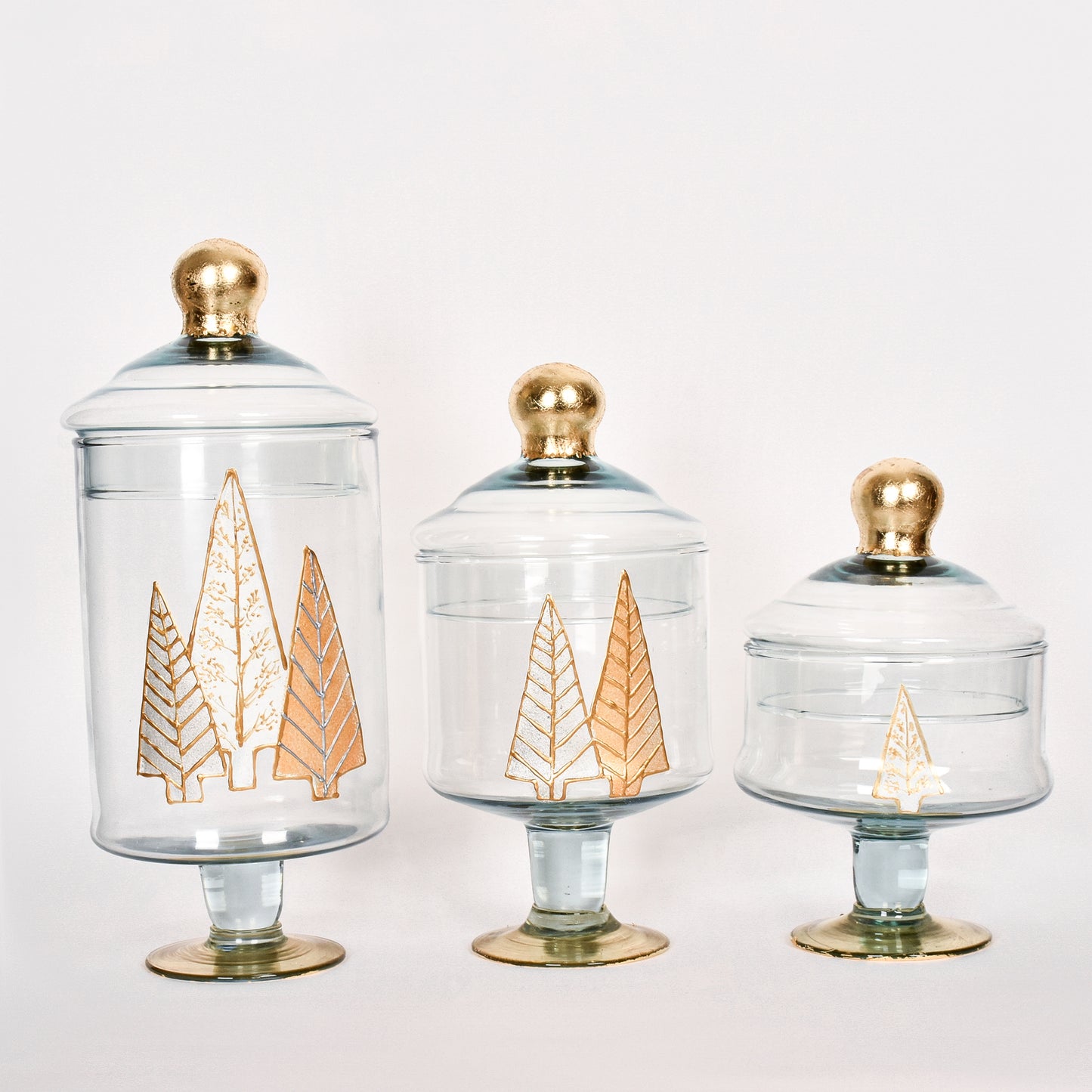 Three Color Christmas Sweets Container set of Three