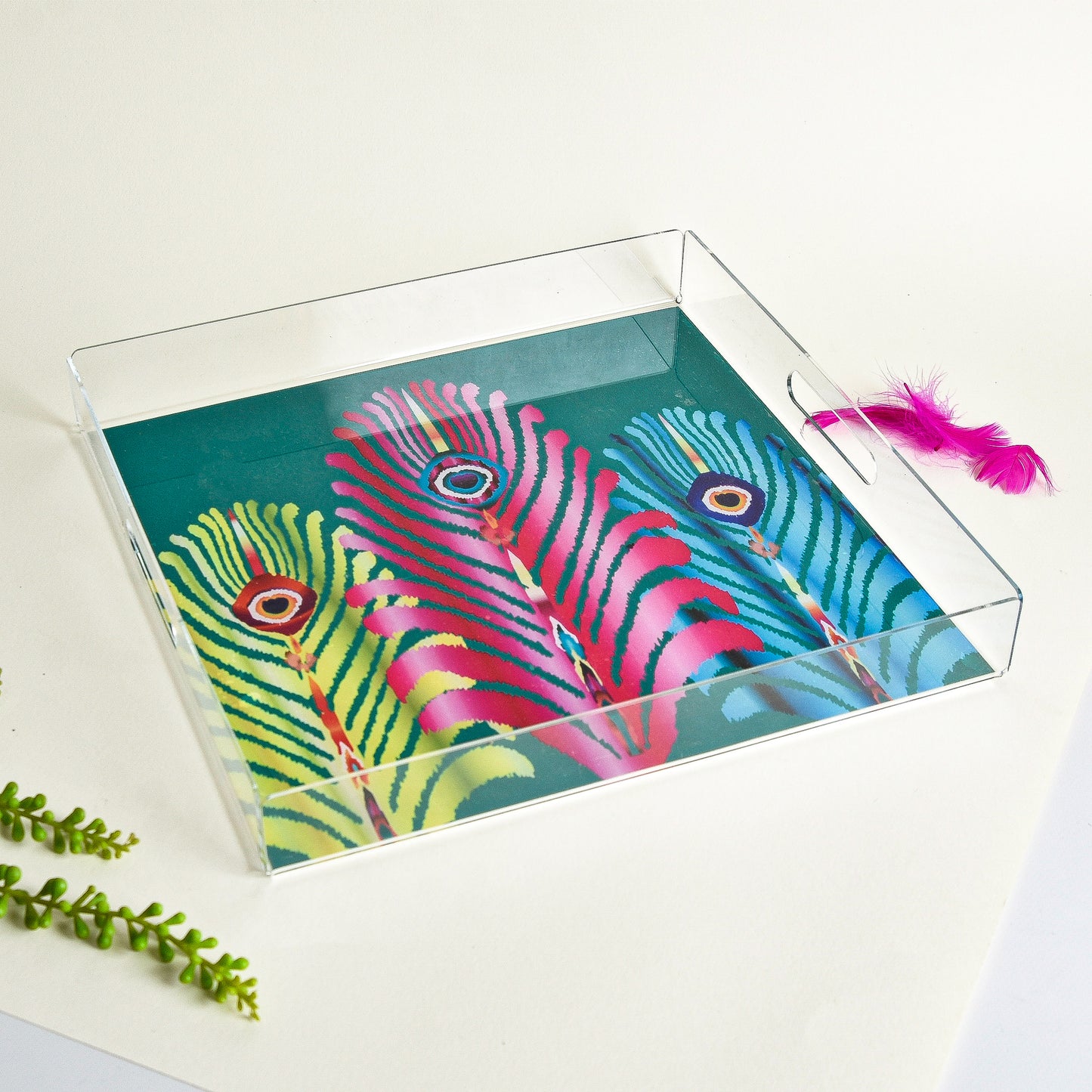 Three Feathers Plexi Tray