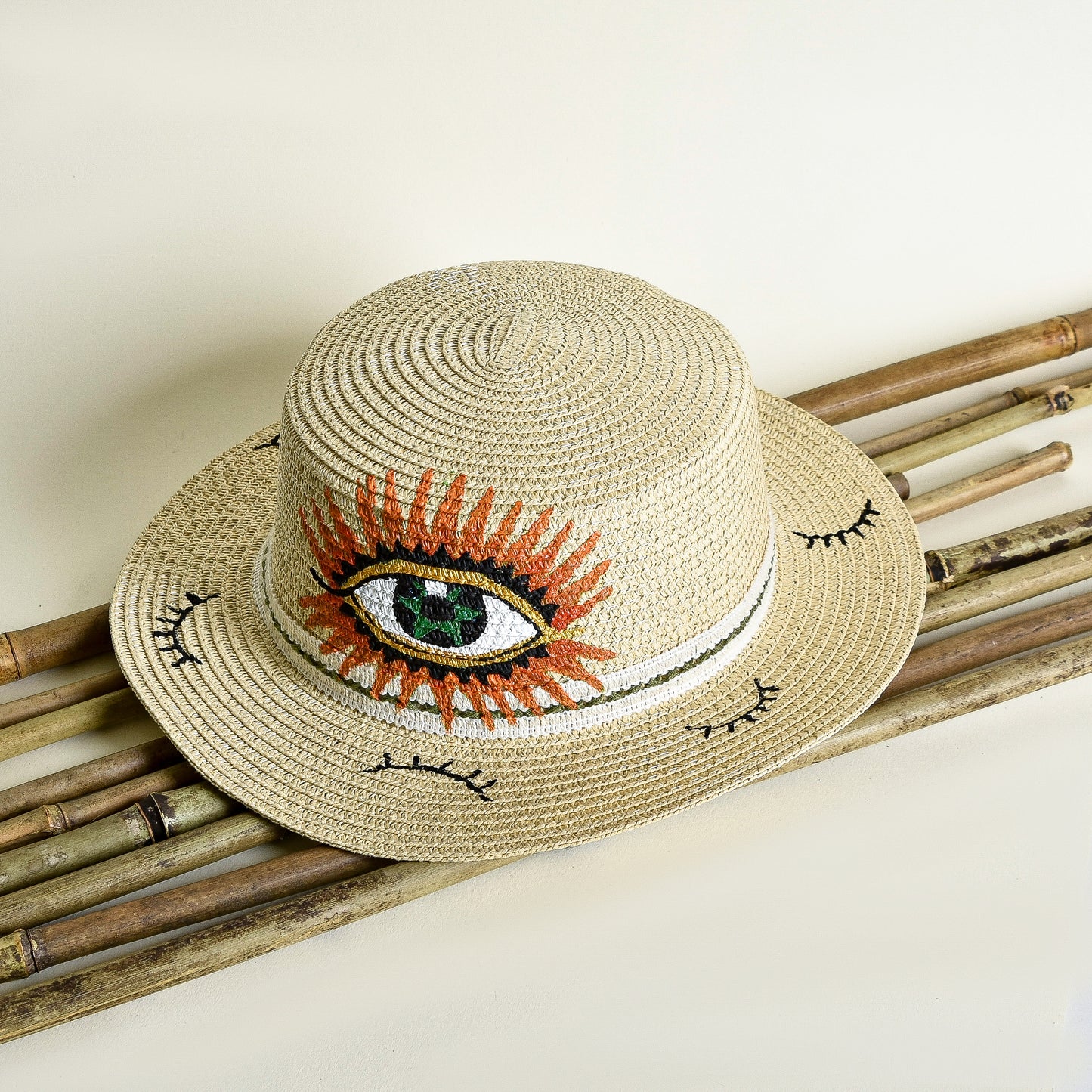 Big Eye With Orange Lashs Hat