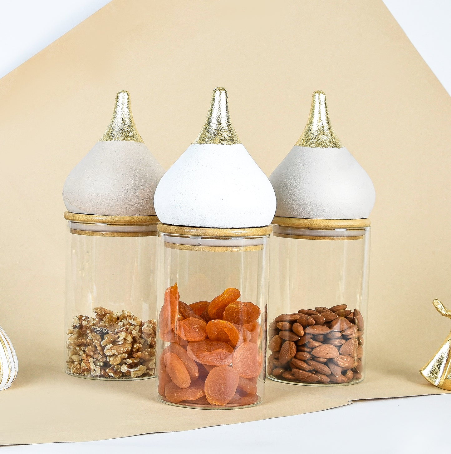 Jars with Domes Set of 3