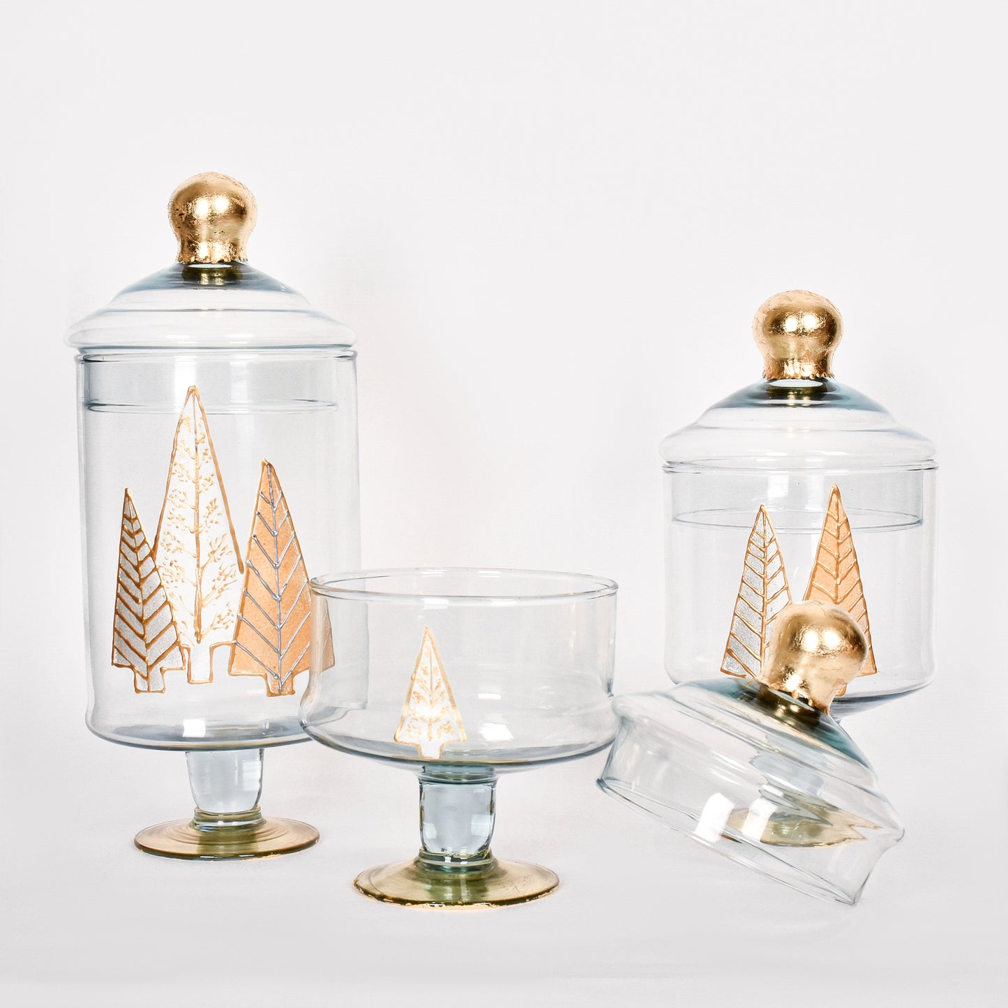 Three Color Christmas Sweets Container set of Three
