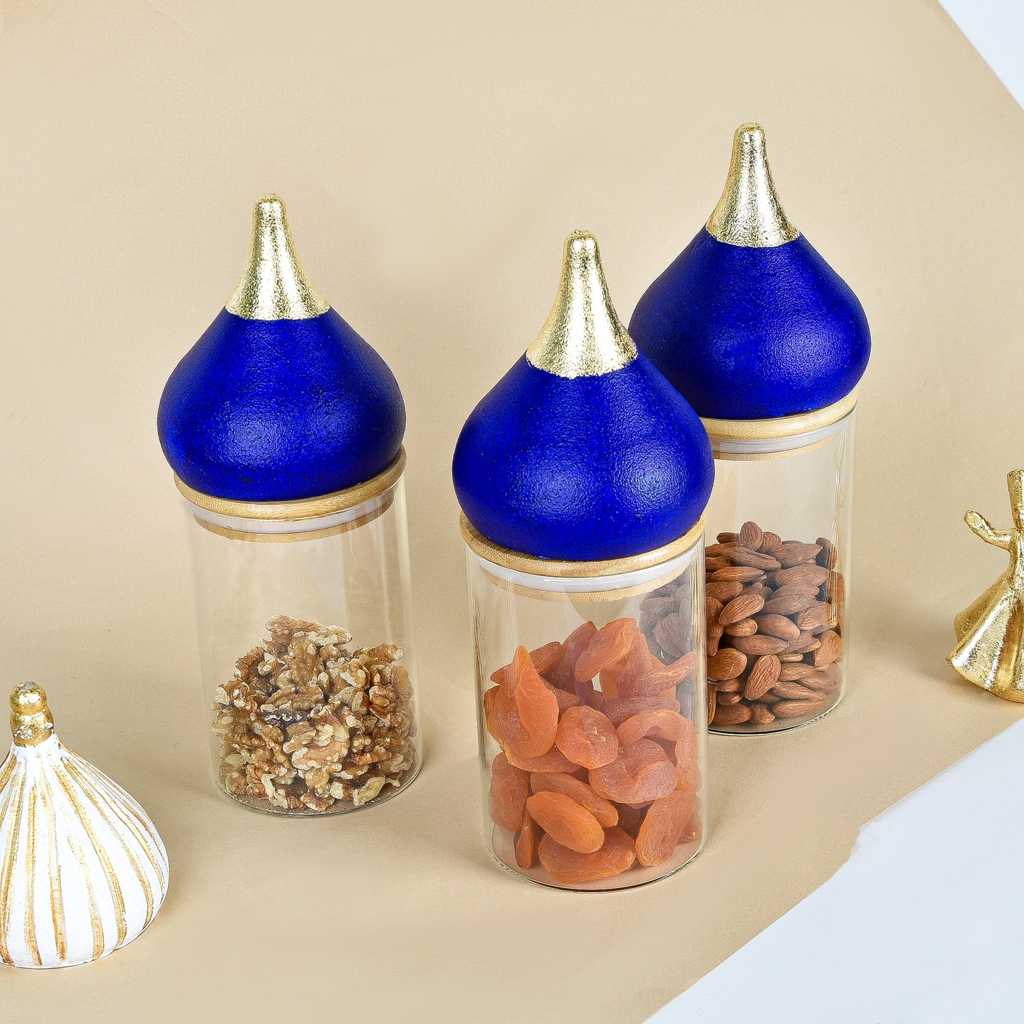 Jars with Domes Set of 3