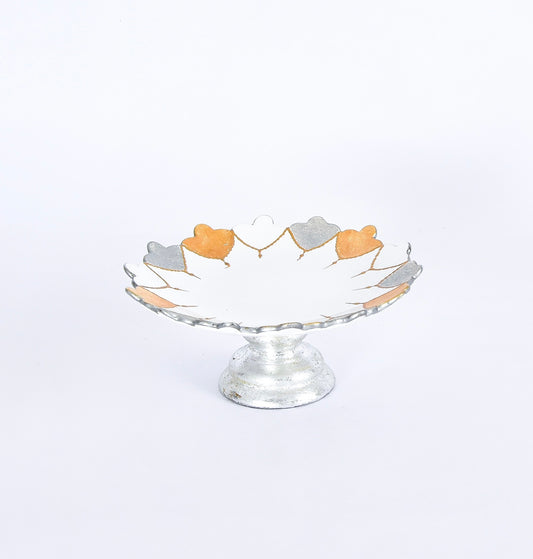 Silver & Gold Classic Round Plate with Base