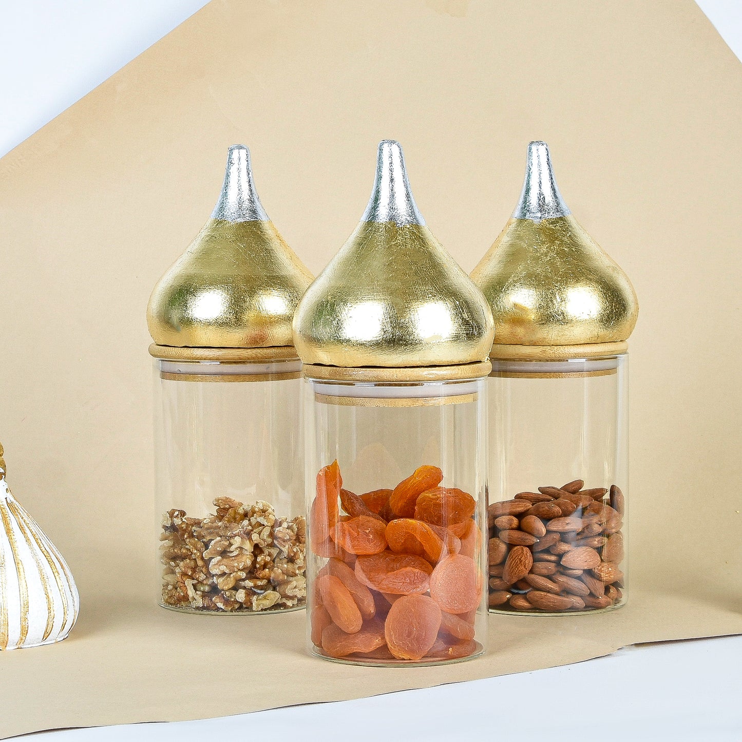 Jars with Domes Set of 3