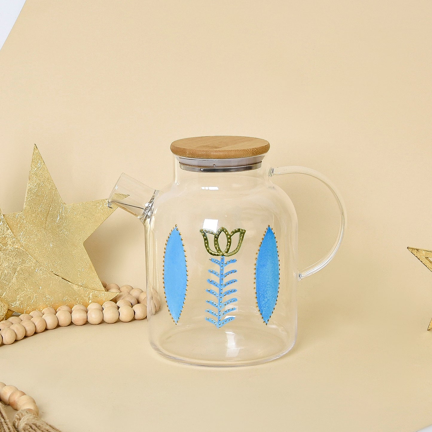Lebanese Cups and Gold Leaf CrescentTeapot