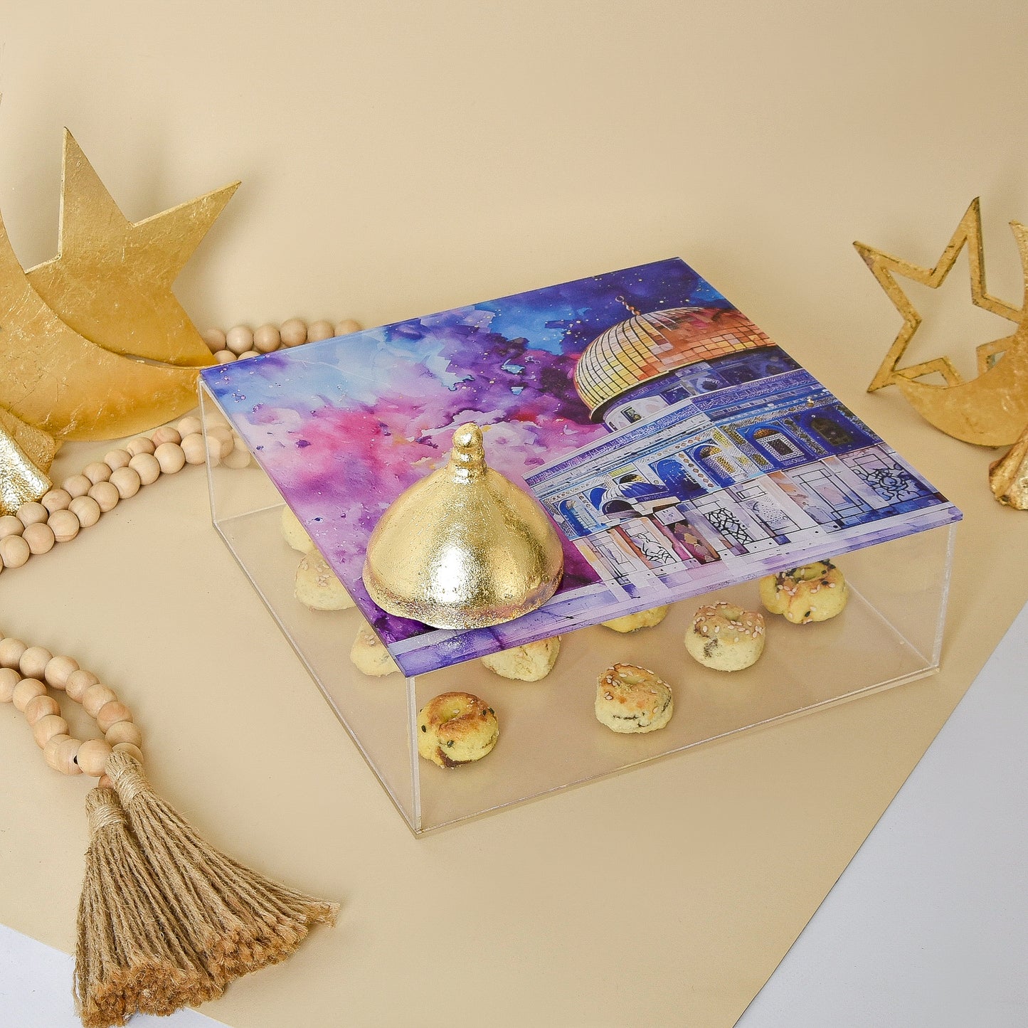 Golden Dome - Acrylic Square Box