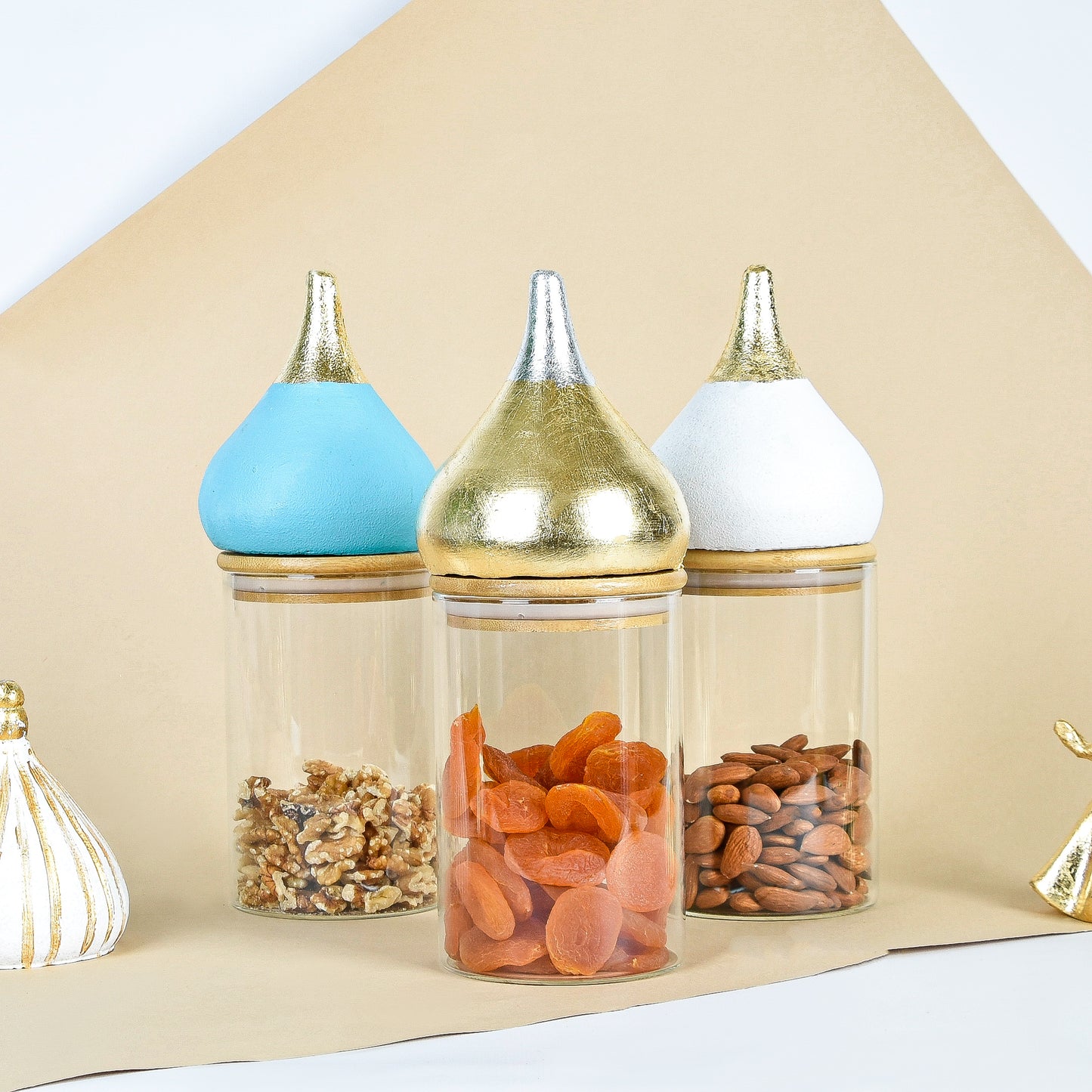 Jars with Domes Set of 3