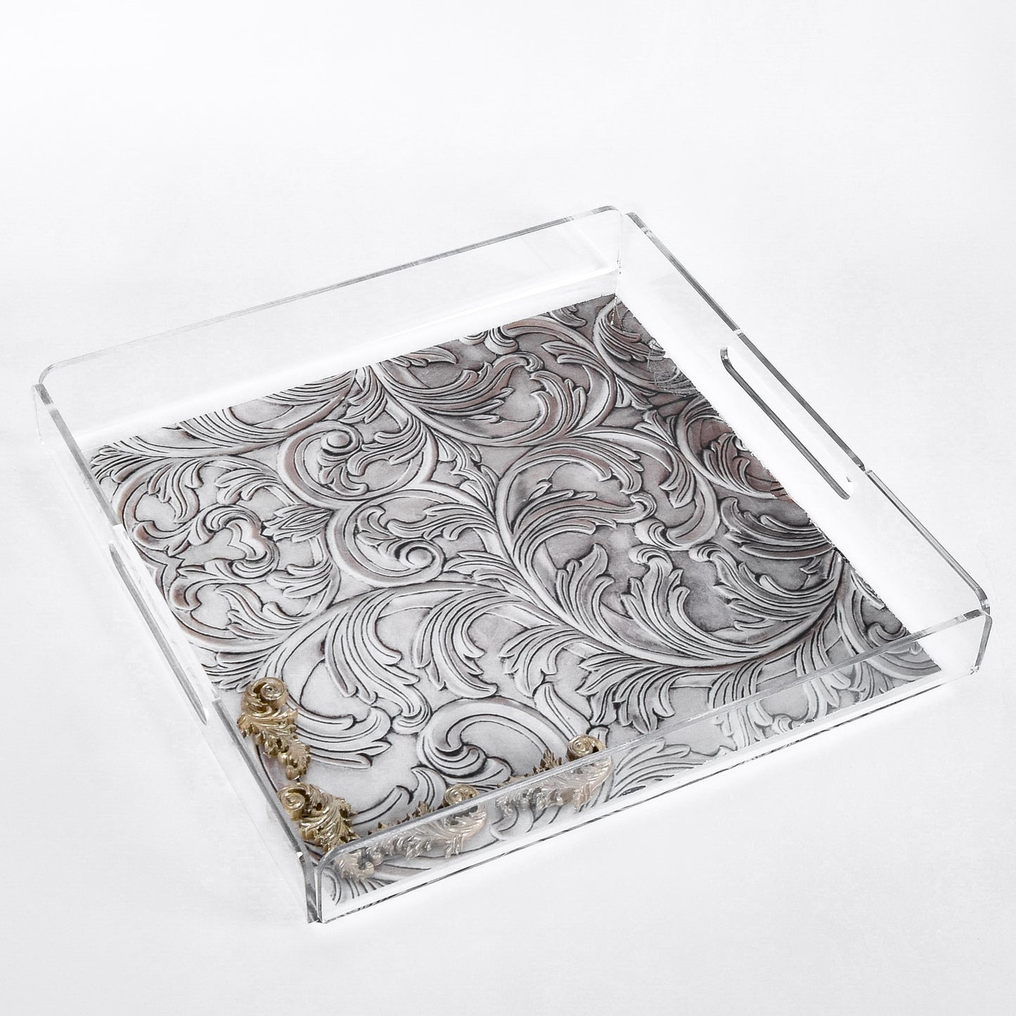 Classic Silver Medium Plexi Tray