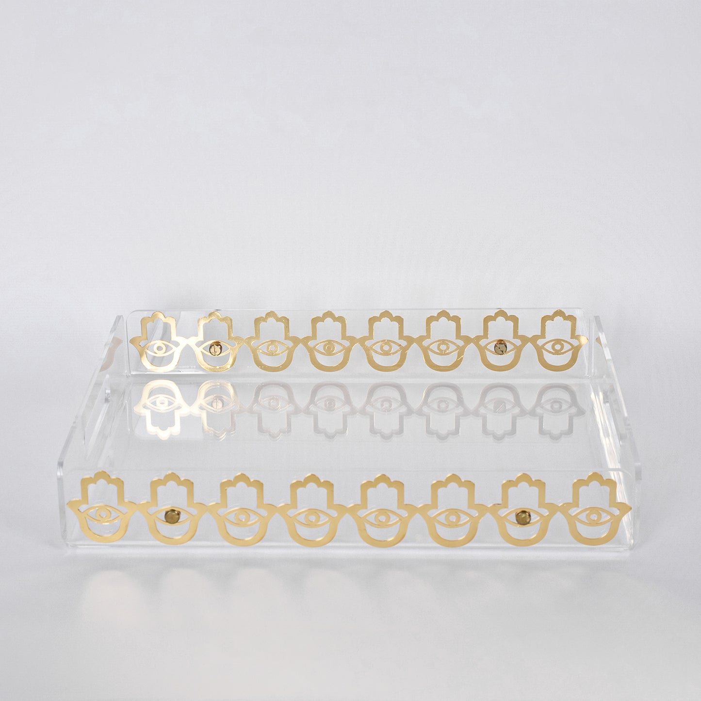 Fatima Hands Plexi Tray - Gold