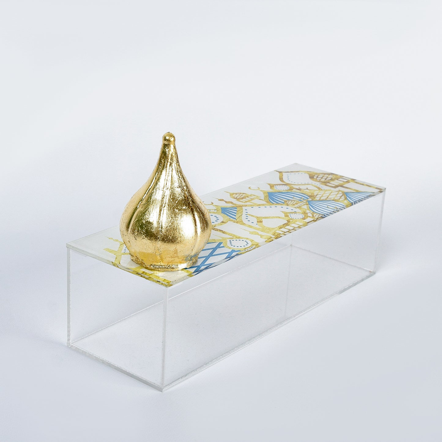 Islamic Village Gold Outline Plexi Long Box