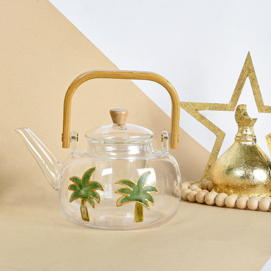 Green Palm Tree Teapot