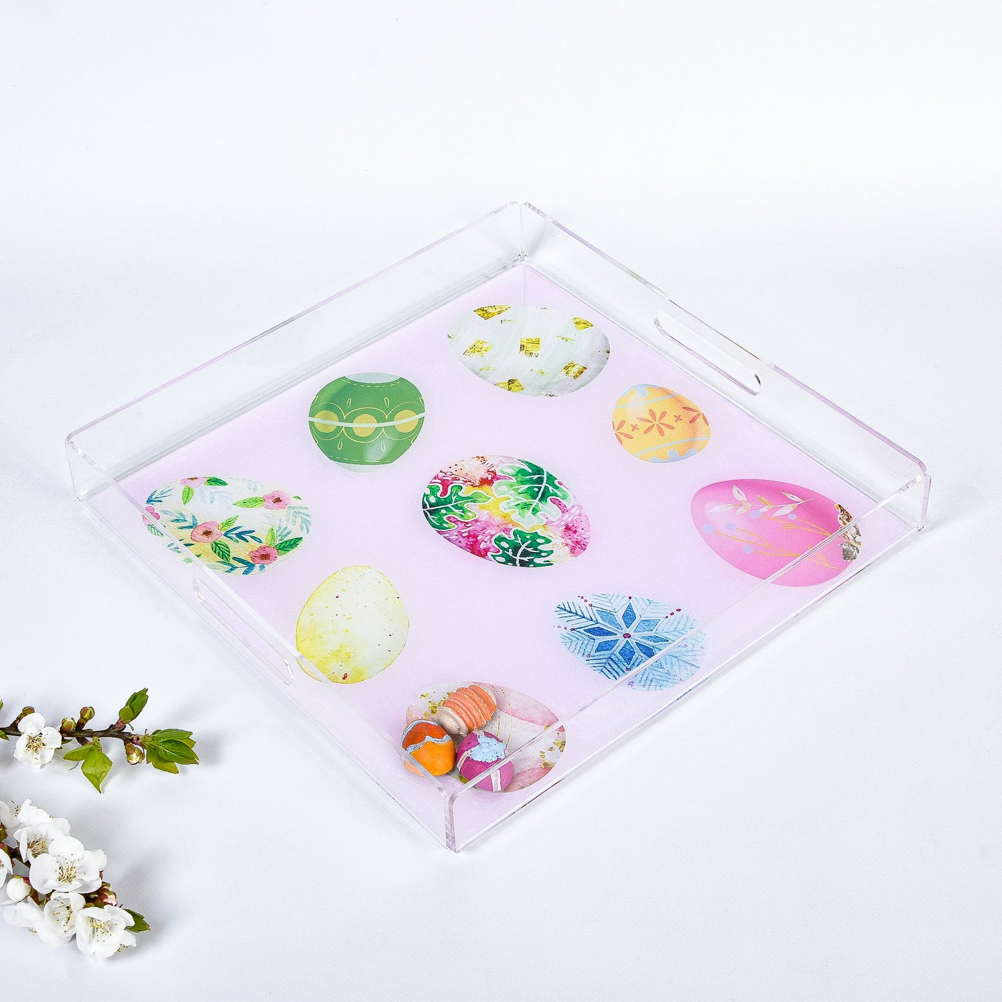 Pastel Easter Eggs Medium Plexi Tray