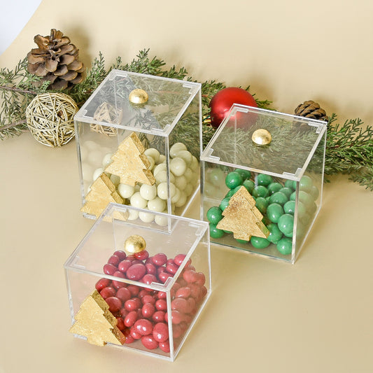 Gold Christmas Tree Accents – Set of Three Boxes