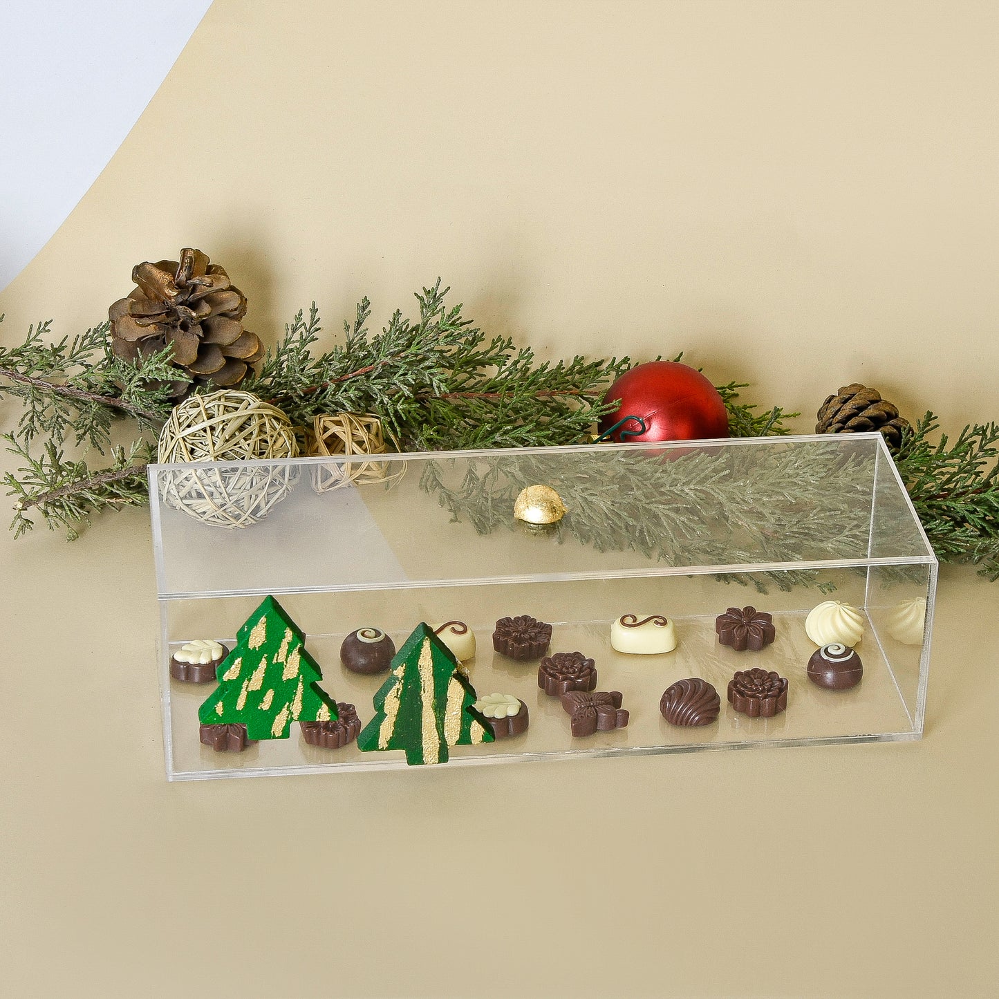 Evergreen Tree Accents – Long Acrylic Box