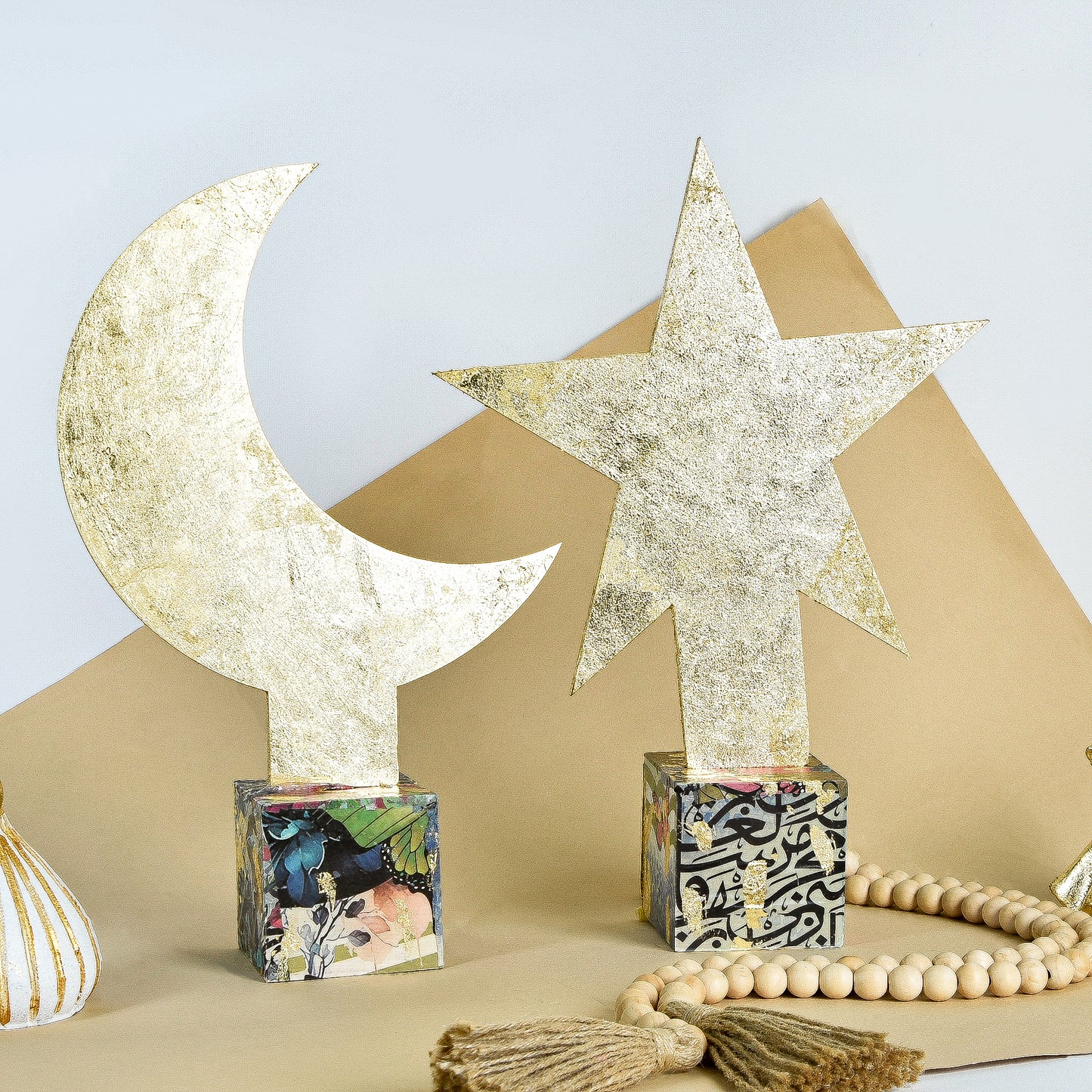 Moon & Star Square Base Table Set of 2