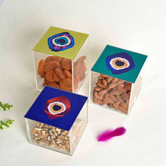 Three Feathers Boxes Set of 3