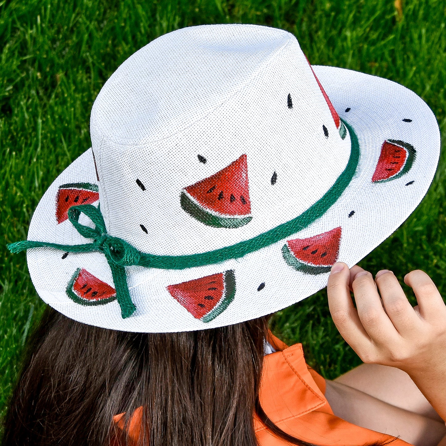 Medium White Watermelon Hat