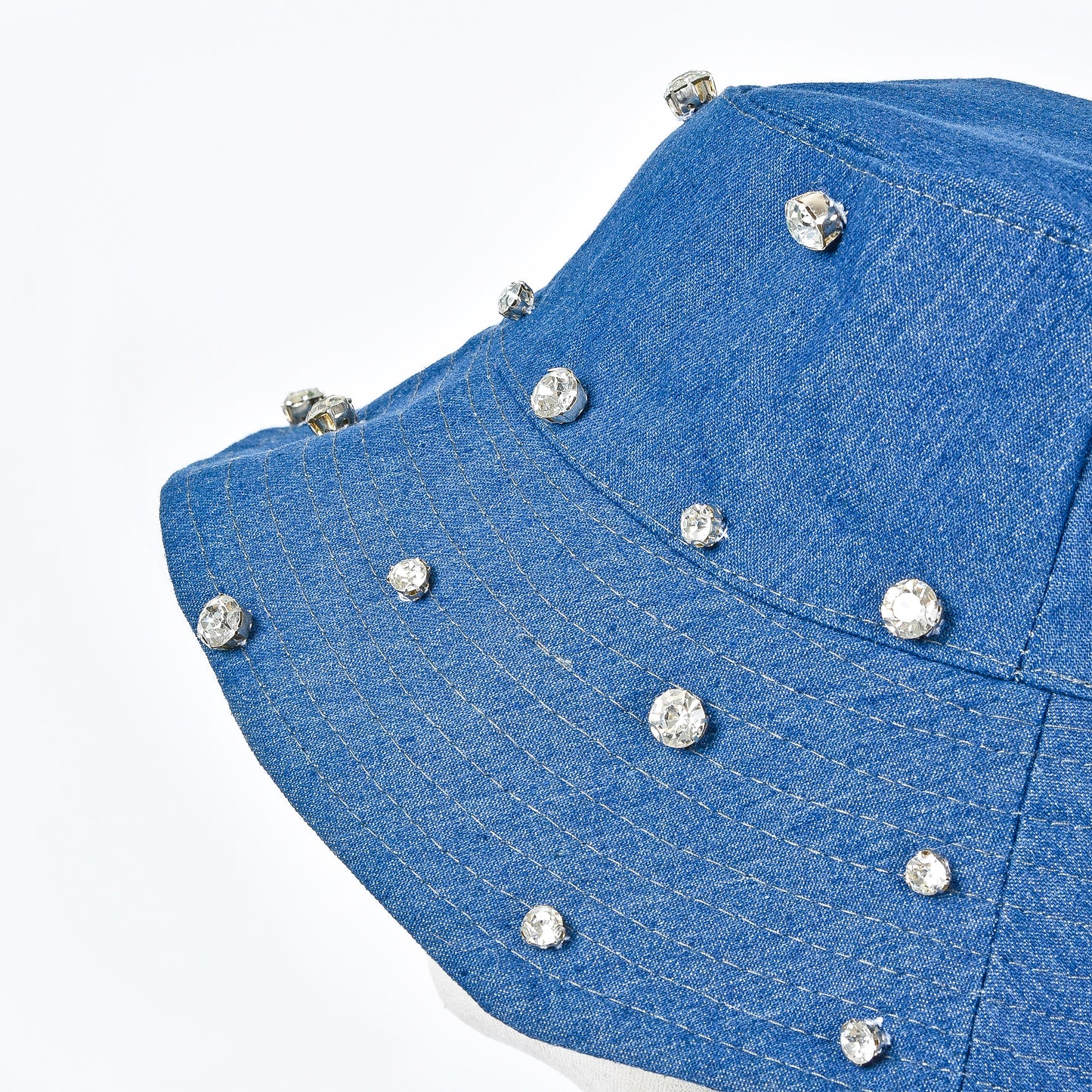 Printed Blue Denim Fisherman Hat