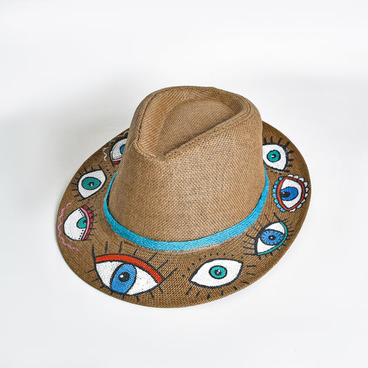 All Eyes Beige Hat