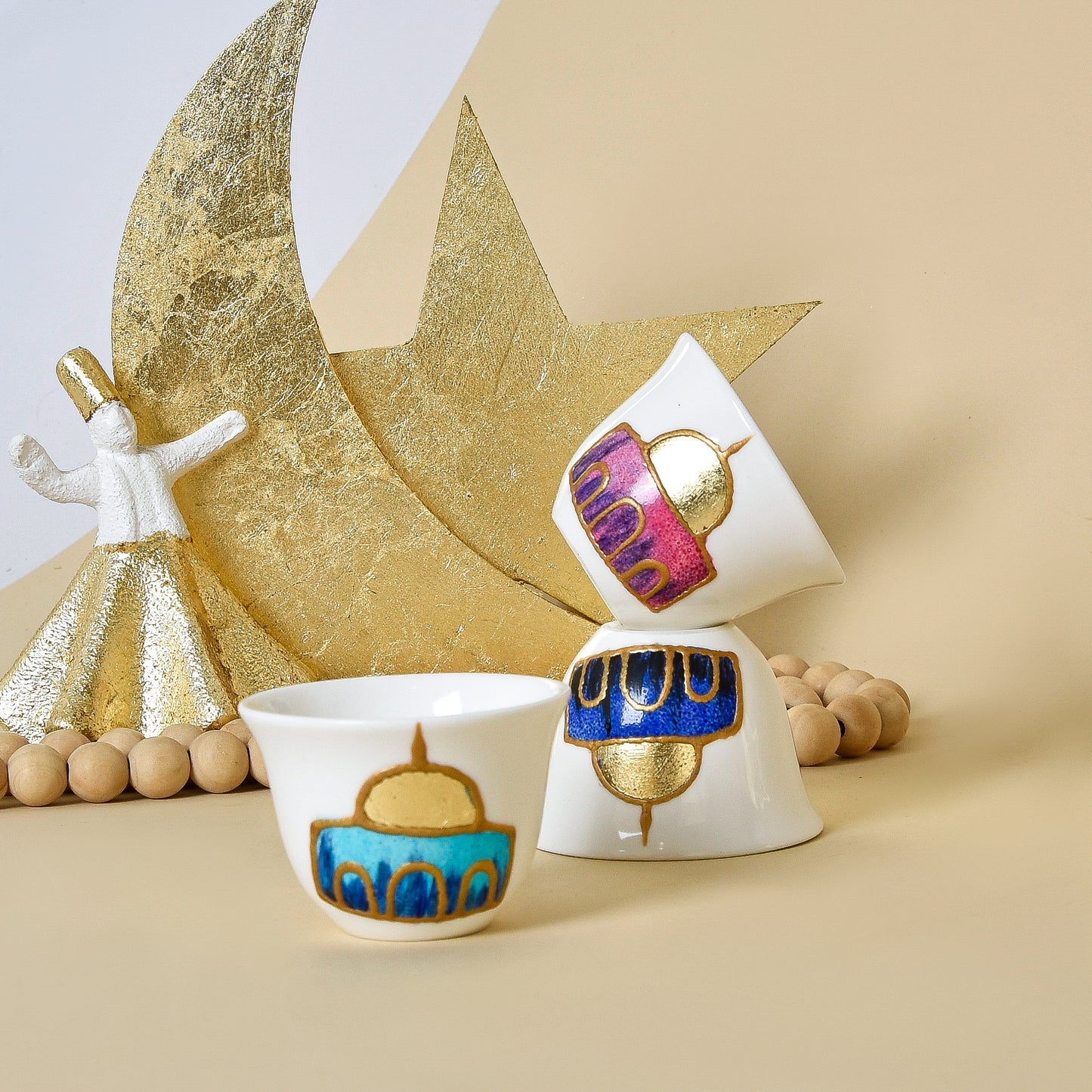 Golden Dome - Arabic Coffee Cups Set of Six