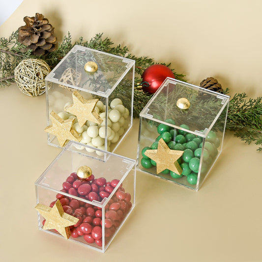 Gold Stars Accents – Set of Three Boxes