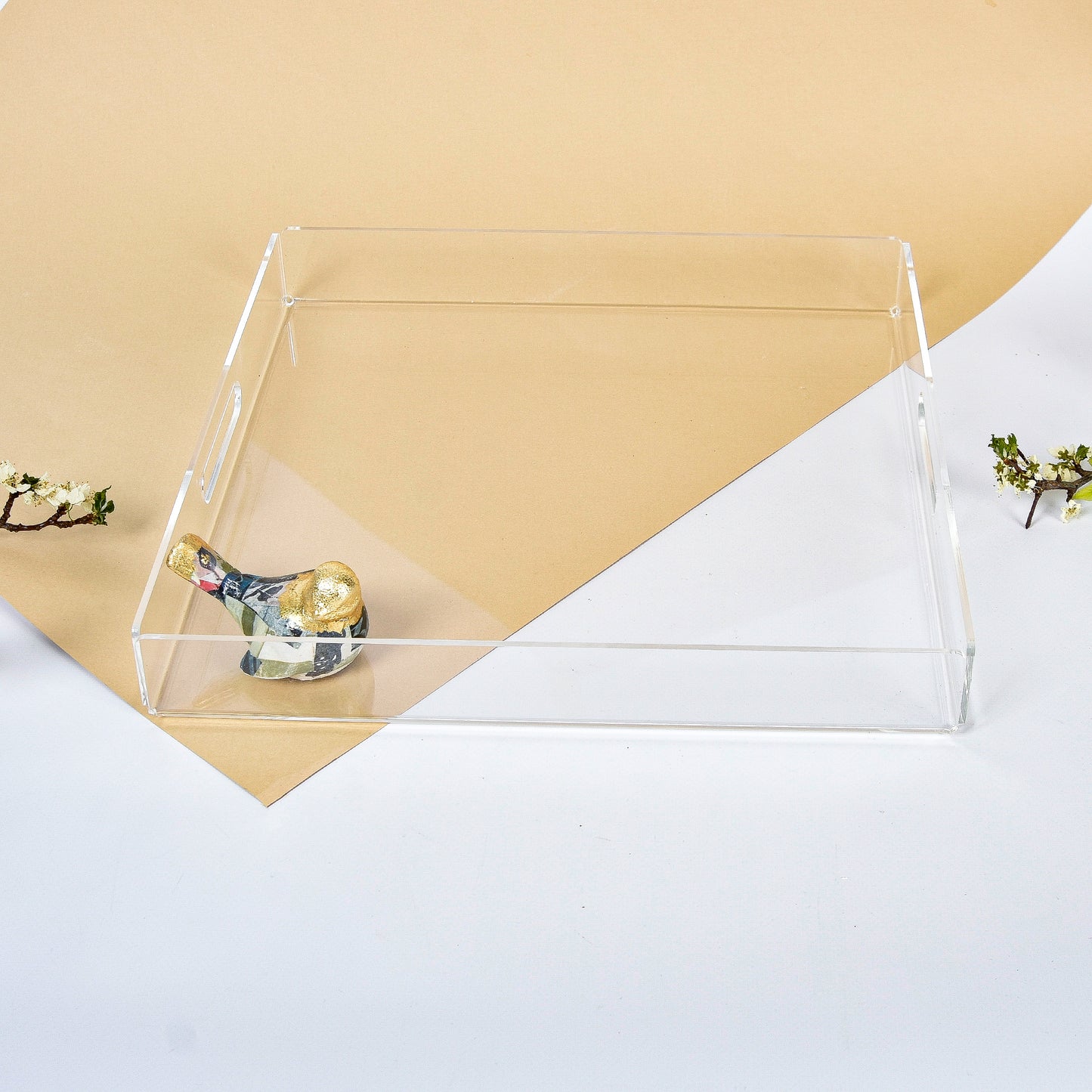 Collage Bird Plexi Tray