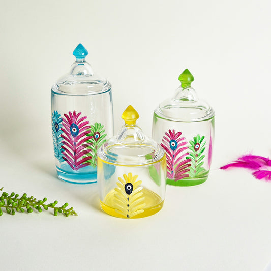 Three Feathers Candy Jars Ser of 3