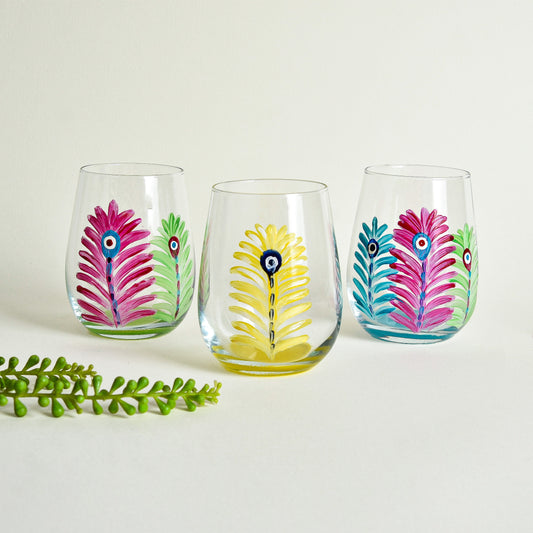 Three Feathers Water Cups Set of Six