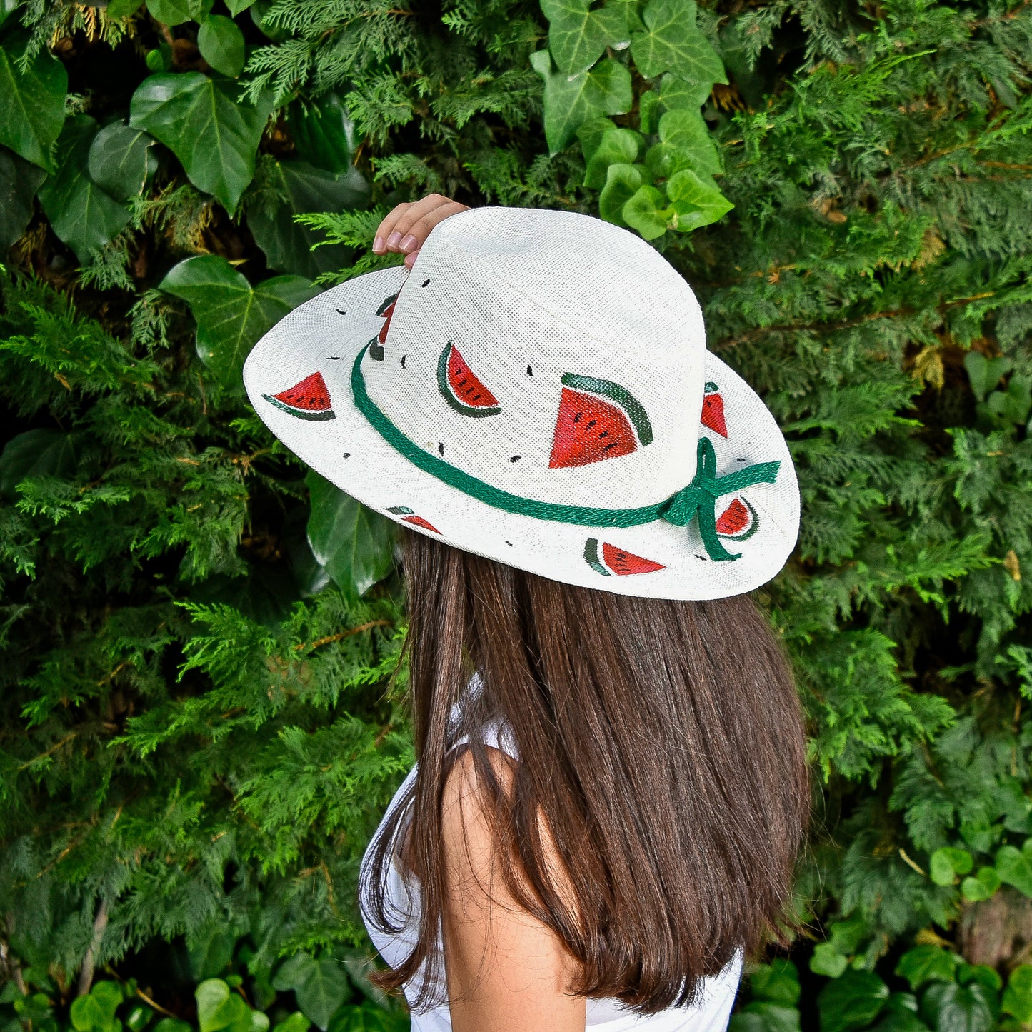 Medium White Watermelon Hat