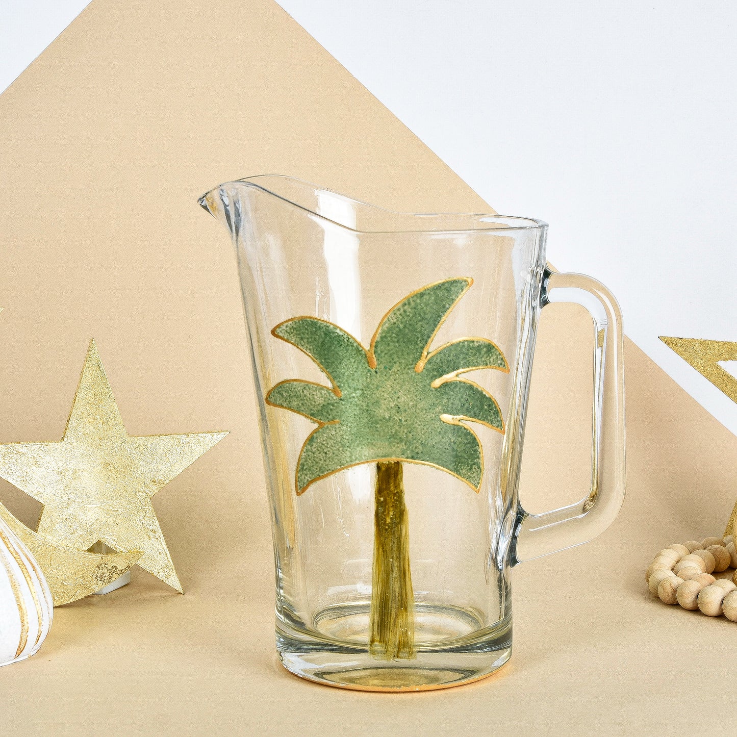 Green Palm Tree Water Jug