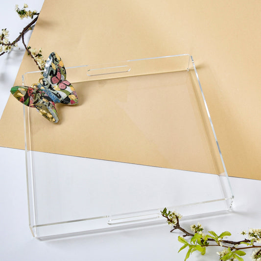 Collage Butterfly Medium Plexi Tray