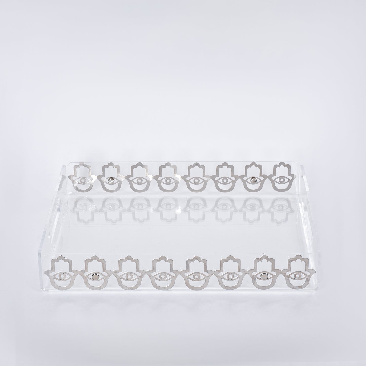 Fatima Hands Plexi Tray - Silver