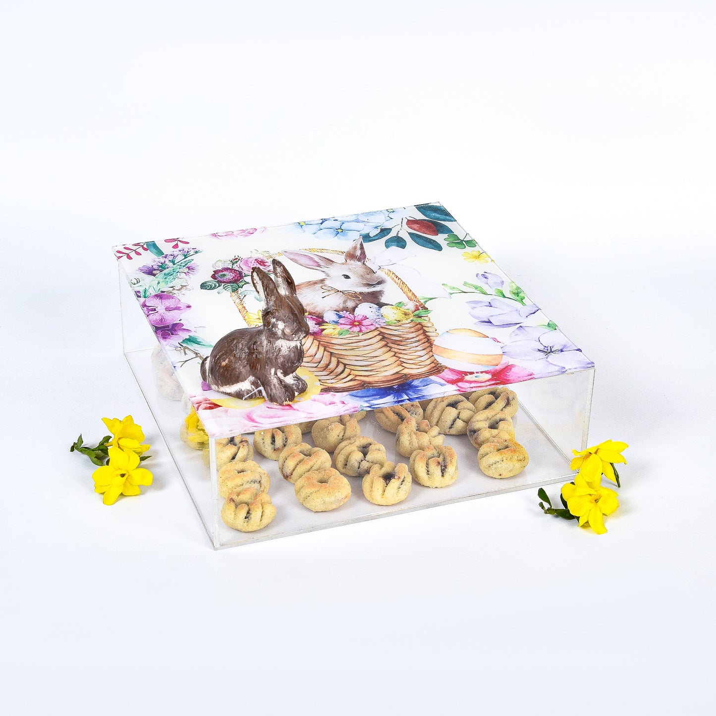 Easter Bunny in a Basket Plexi Square Box