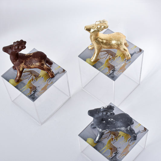 Metallic Deer Boxes set of 3