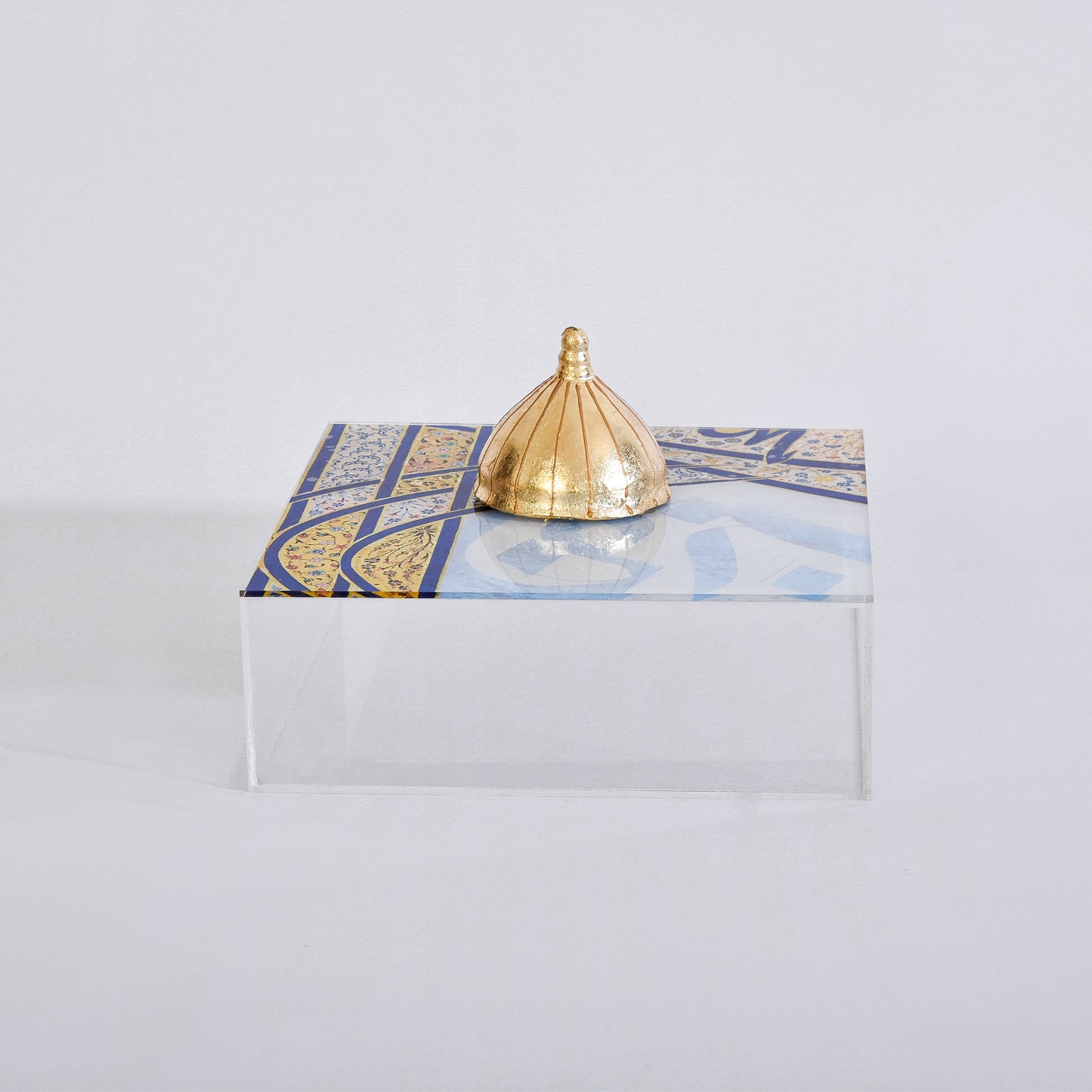 Blue Mosque with Gold Dome Plexi Square Box