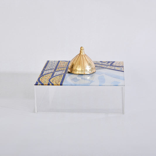 Blue Mosque with Gold Dome Plexi Square Box