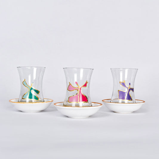 The Trio Dancing Dervish Tea Cups with Saucers