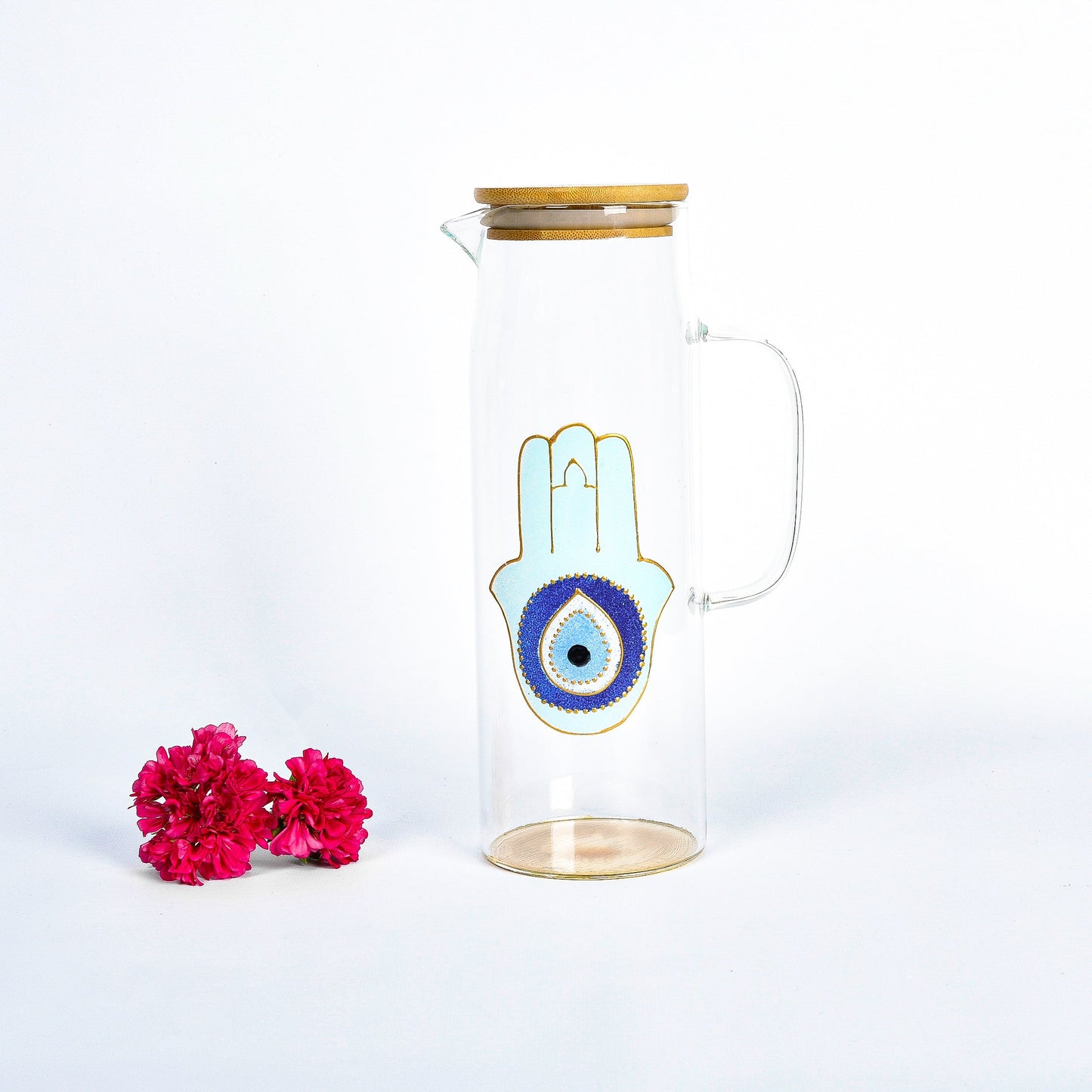 Fatima Hands and Blue Eyes Collage Coffee Kettle