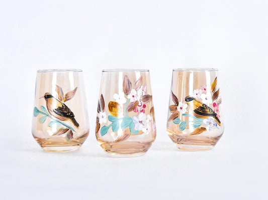 Autumn Bird Water Cups Set of Six