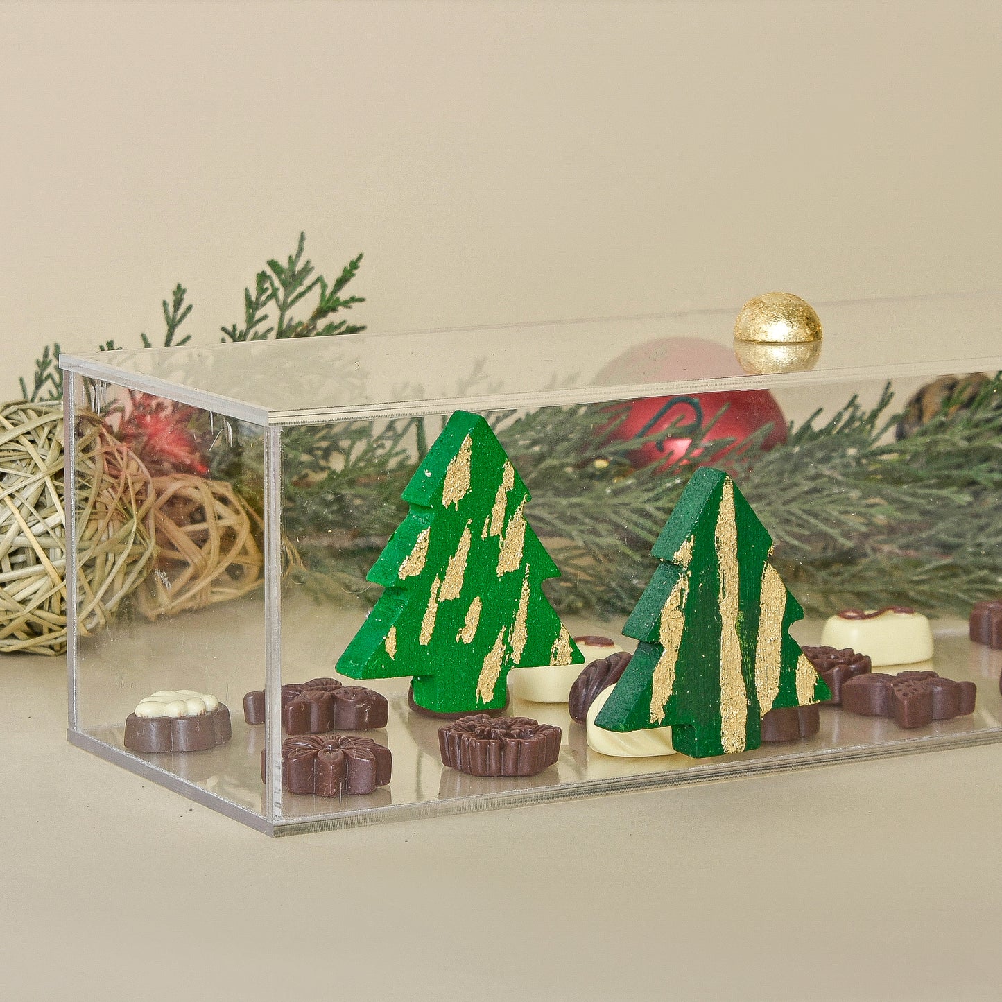 Evergreen Tree Accents – Long Acrylic Box