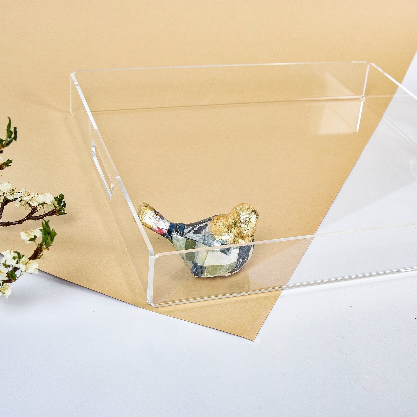 Collage Bird Plexi Tray