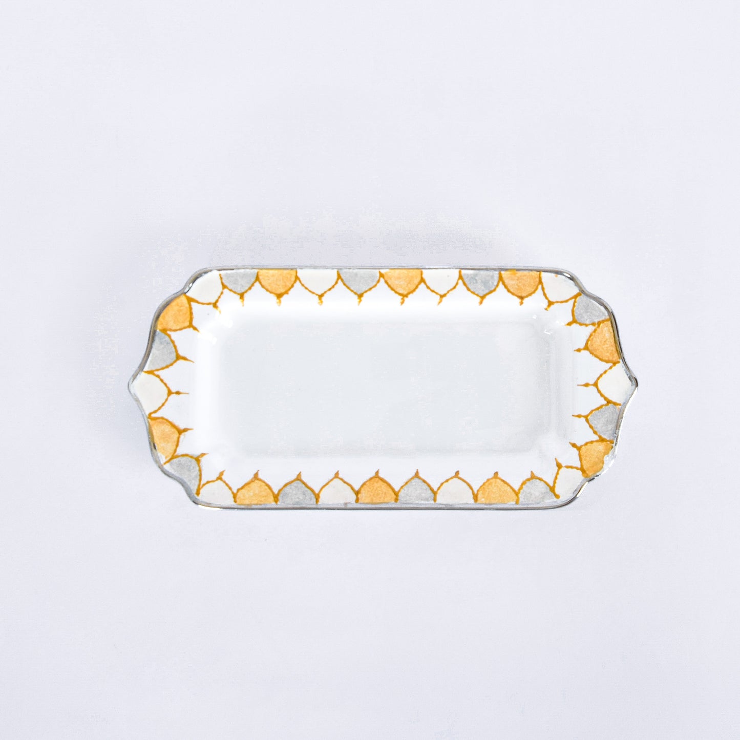 Silver & Gold Classic Rectangular Plate