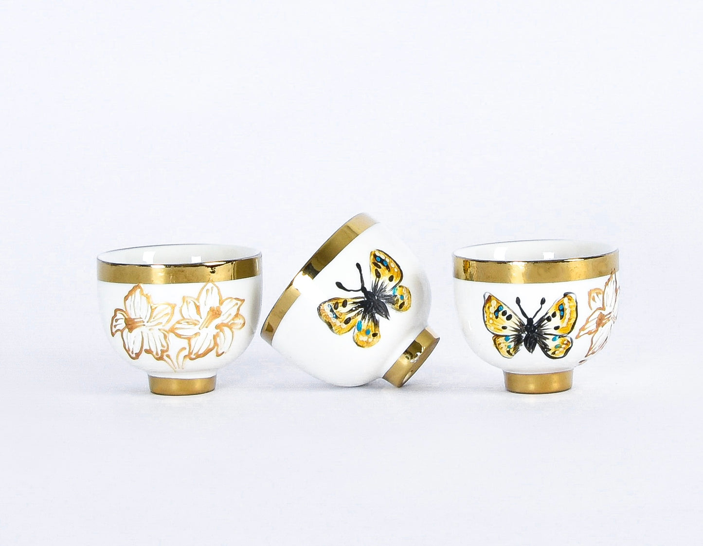 Autumn Butterfly Arabic Coffee Cups set of six