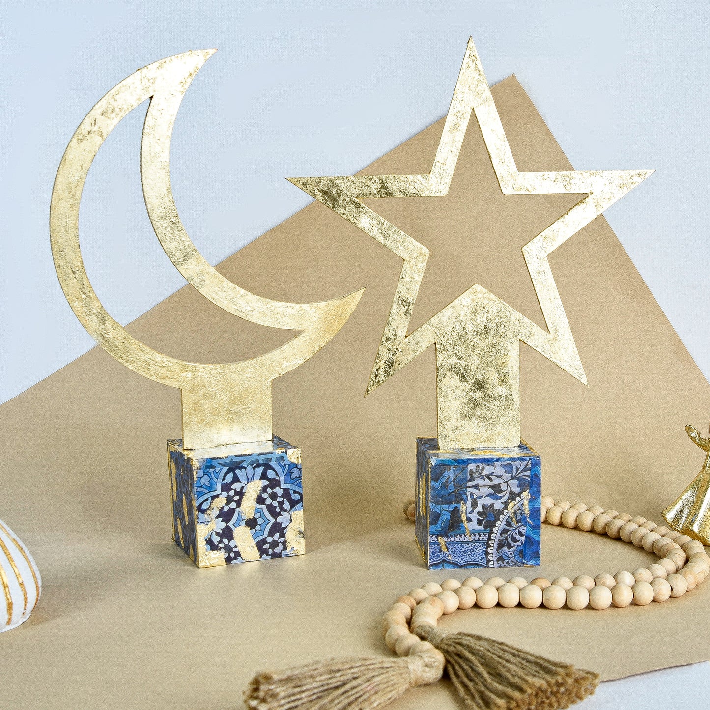 Moon & Star Square Base Table Set of 2