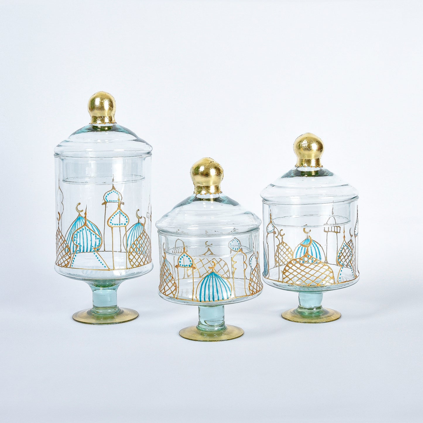 Islamic Village Gold Outline Sweet Containers set of 3