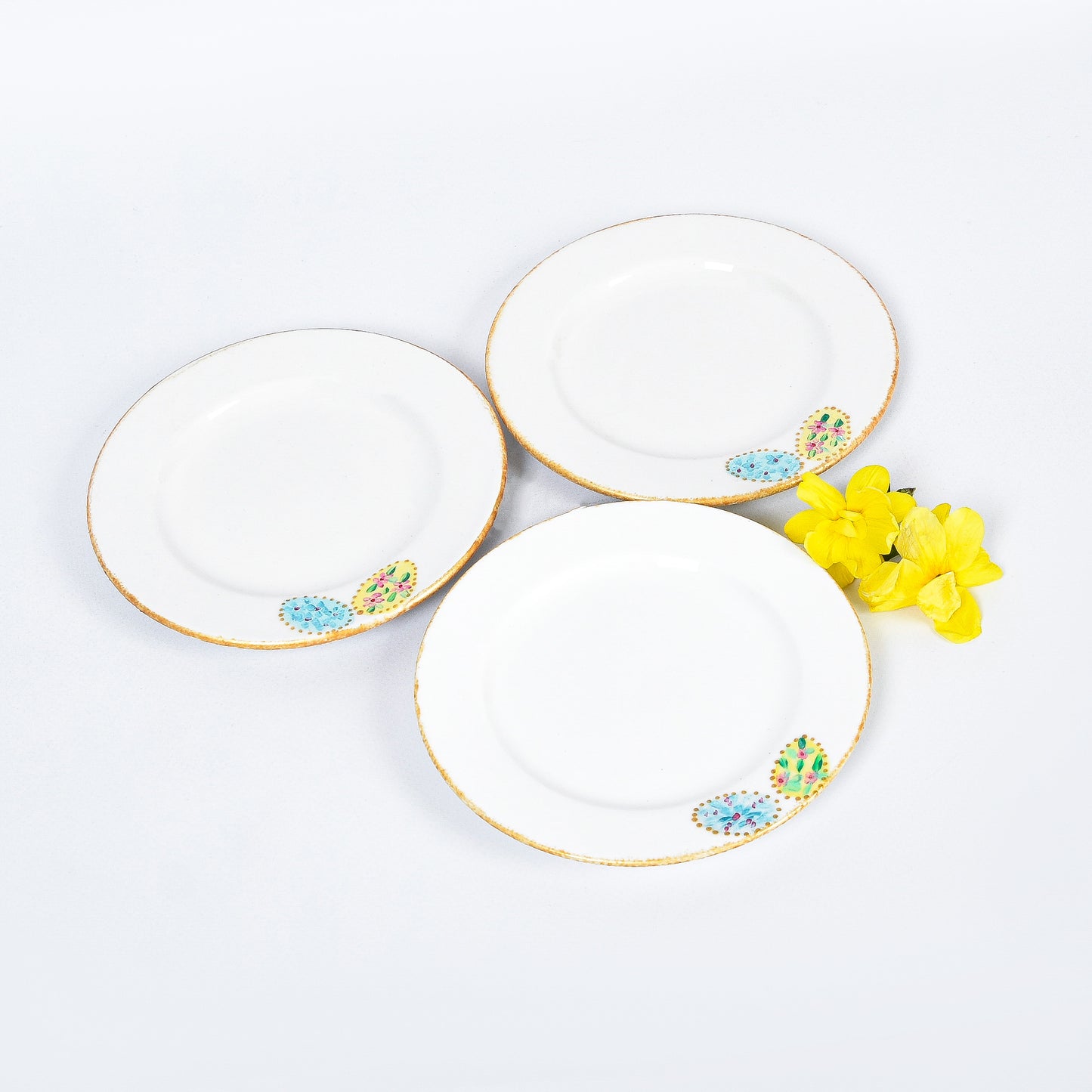 Pastel Easter Eggs Dessert Plates set of six