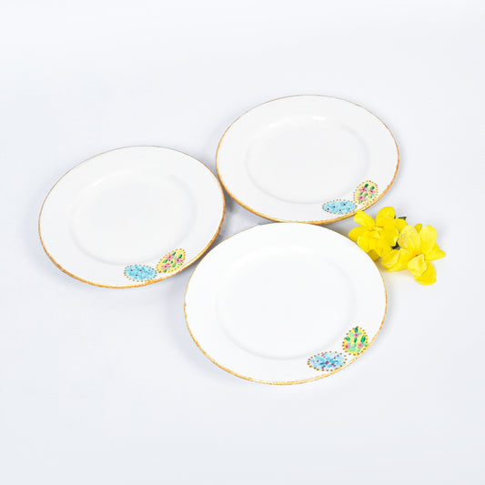 Pastel Easter Eggs Dessert Plates set of six