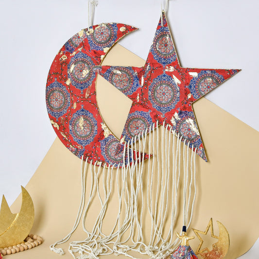 Big Khayamiah Crescent and Star Wall Decoration Set