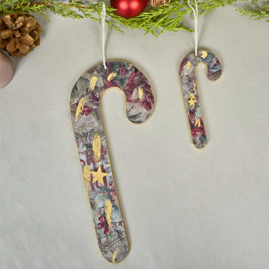 Multi Big Ornament Cane set of 2